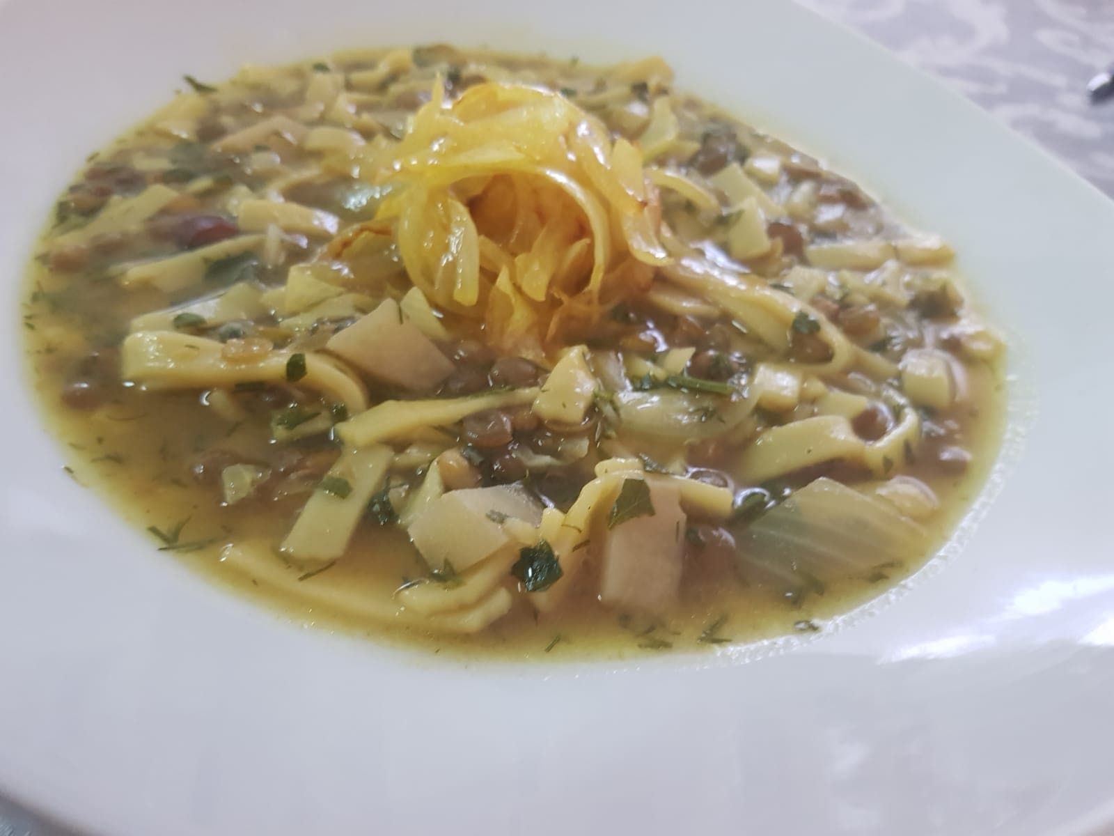 Ash Reshteh — thick Persian noodle stew with legumes, herbs and kashk